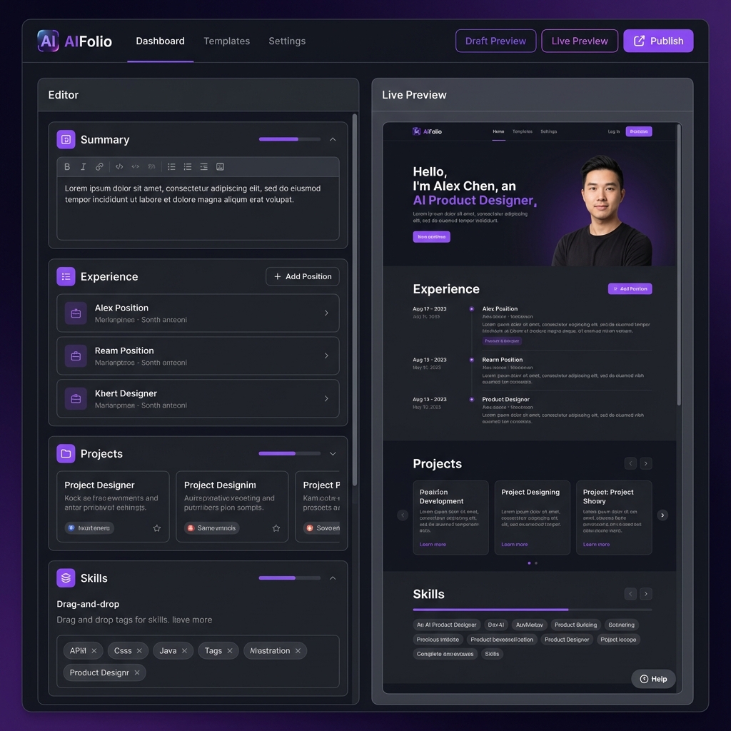 AIFolio — AI-Powered Portfolio Platform